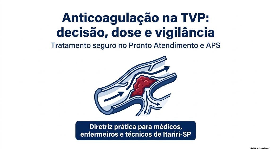 Primeira página da apresentação: Anticoagulação na TVP